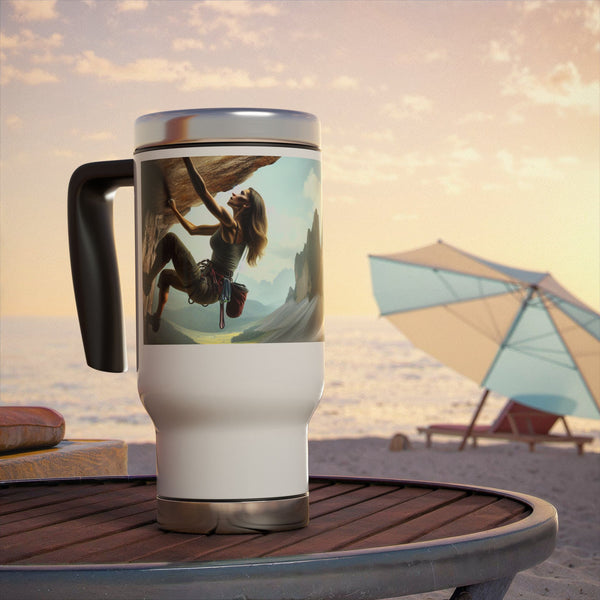Stunning Ascent - Stainless Steel Travel Mug with Handle, 14oz Printify Mug - Tracy McCrackin Photography