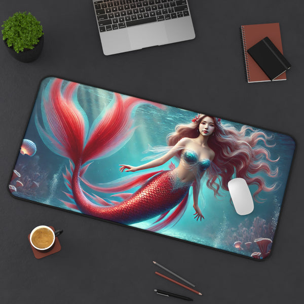 Tropical Goddess: Vibrant Mermaid Computer Pad 12" × 18" Printify Home Decor - Tracy McCrackin Photography