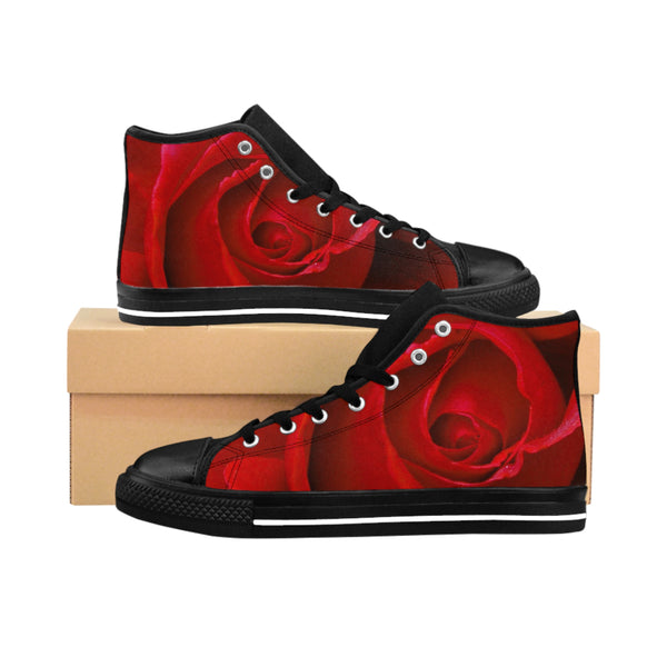 Custom Rose Women's High-top Sneakers US 6 / Black sole Printify Shoes - Tracy McCrackin Photography