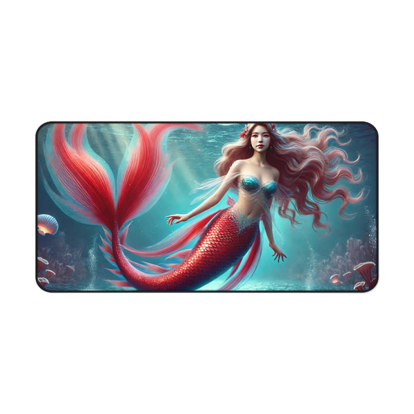 Tropical Goddess: Vibrant Mermaid Computer Pad 16" × 32" Printify Home Decor - Tracy McCrackin Photography