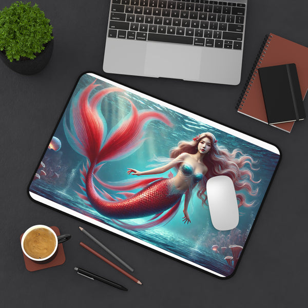 Tropical Goddess: Vibrant Mermaid Computer Pad 12" × 18" Printify Home Decor - Tracy McCrackin Photography