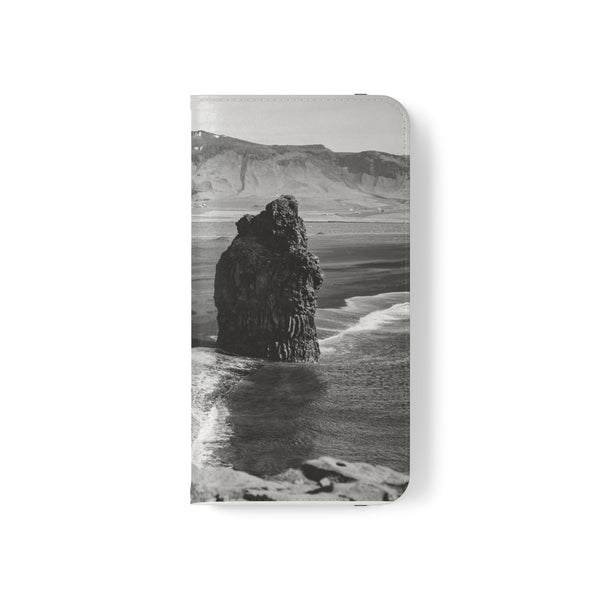 Iceland’s Black Sands in Monochrome Majesty- Flip Cases Printify Phone Case - Tracy McCrackin Photography