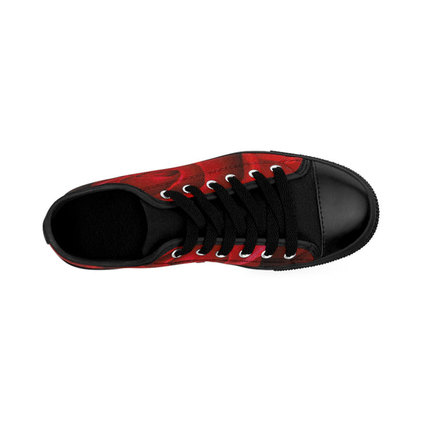 Beautiful Red Rose Women's Sneakers Black sole / US 6 Printify Shoes - Tracy McCrackin Photography