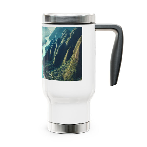 Vertical Ascent - Stainless Steel Travel Mug with Handle, 14oz Printify Mug - Tracy McCrackin Photography