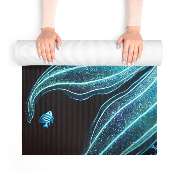 Futuristic Cyber Mermaid Foam Yoga Mat 24” x 72” Printify Home Decor - Tracy McCrackin Photography