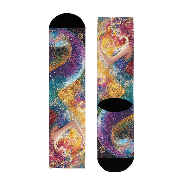 Rainbow Mermaid Dreams: Vibrant Fantasy Socks S Printify All Over Prints - Tracy McCrackin Photography