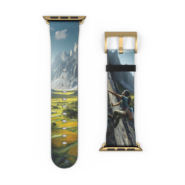 It's Time To Go ClimbnVibes Rock Climbing Watch Band 38 - 41 mm / Black Matte Printify Accessories - Tracy McCrackin Photography