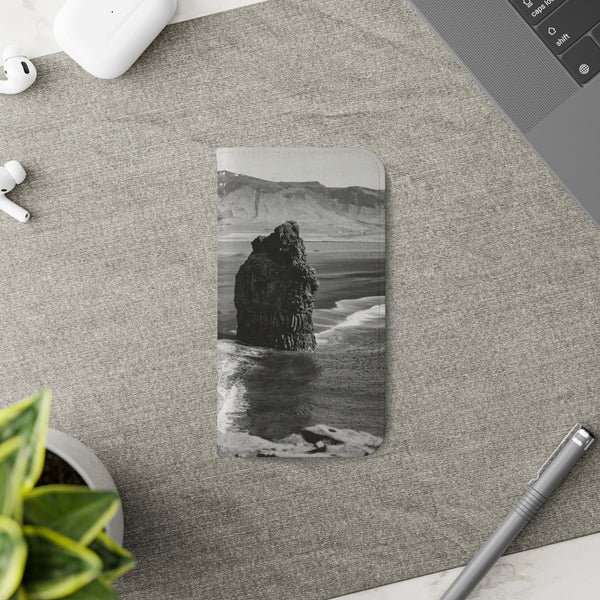 Iceland’s Black Sands in Monochrome Majesty- Flip Cases Printify Phone Case - Tracy McCrackin Photography