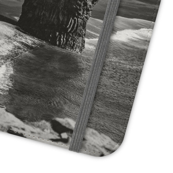 Iceland’s Black Sands in Monochrome Majesty- Flip Cases Printify Phone Case - Tracy McCrackin Photography