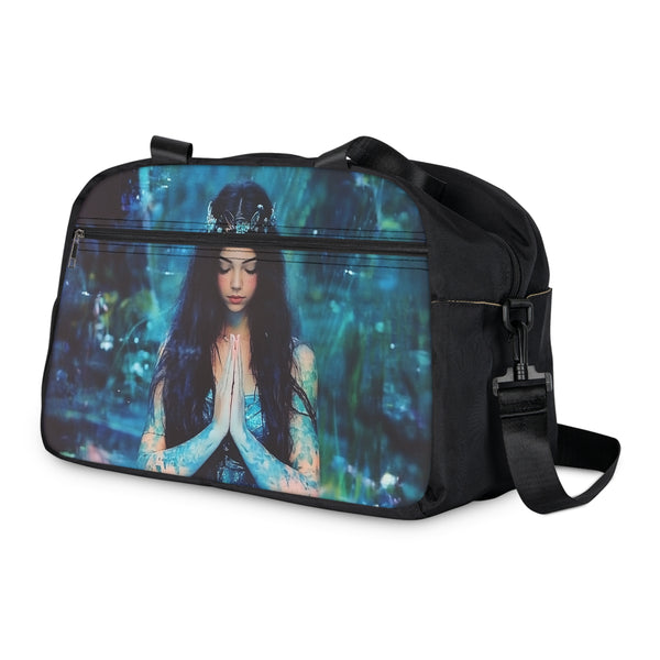 Yoga Fairy Princess Fitness Handbag 12.4" x 13.3" / Black Printify Bags - Tracy McCrackin Photography