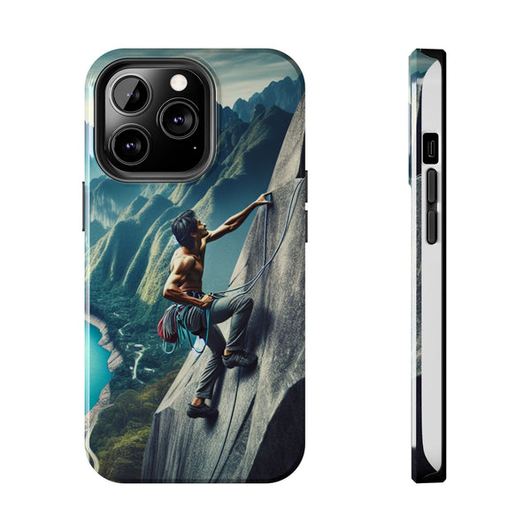 Summit Edge: Climbing Above the Serpent Rive Tough Phone Cases iPhone 13 Pro Printify Phone Case - Tracy McCrackin Photography