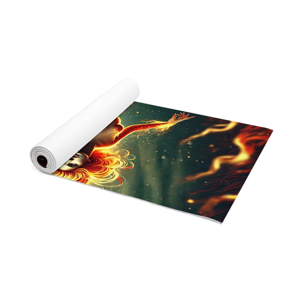 Fiery Strength: The Aries Mermaid Yoga Mat 24” x 72” Printify Home Decor - Tracy McCrackin Photography