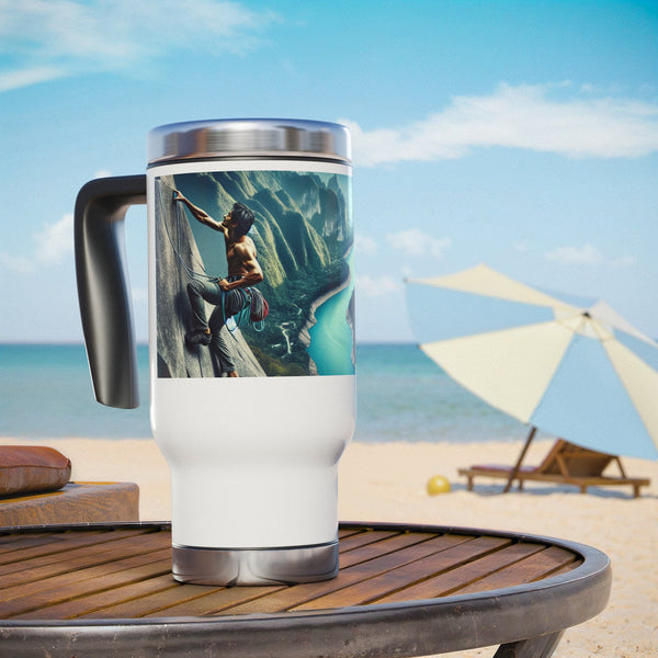 Vertical Ascent - Stainless Steel Travel Mug with Handle, 14oz Printify Mug - Tracy McCrackin Photography