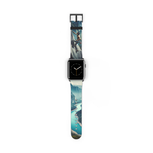 Make Time For Your Dreams Good Vibes Rock Climbing Watch Band 42 - 45 mm / Black Matte Printify Accessories - Tracy McCrackin Photography