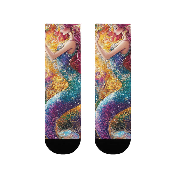 Rainbow Mermaid Dreams: Vibrant Fantasy Socks S Printify All Over Prints - Tracy McCrackin Photography