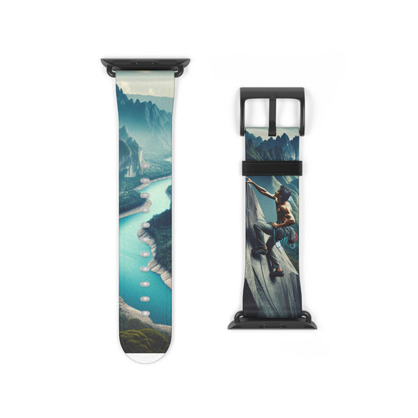 Make Time For Your Dreams Good Vibes Rock Climbing Watch Band 38 - 41 mm / Black Matte Printify Accessories - Tracy McCrackin Photography