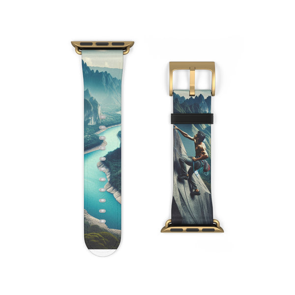 Make Time For Your Dreams Good Vibes Rock Climbing Watch Band 38 - 41 mm / Black Matte Printify Accessories - Tracy McCrackin Photography