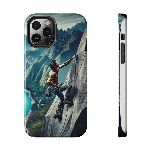 Summit Edge: Climbing Above the Serpent Rive Tough Phone Cases iPhone 12 Pro Printify Phone Case - Tracy McCrackin Photography