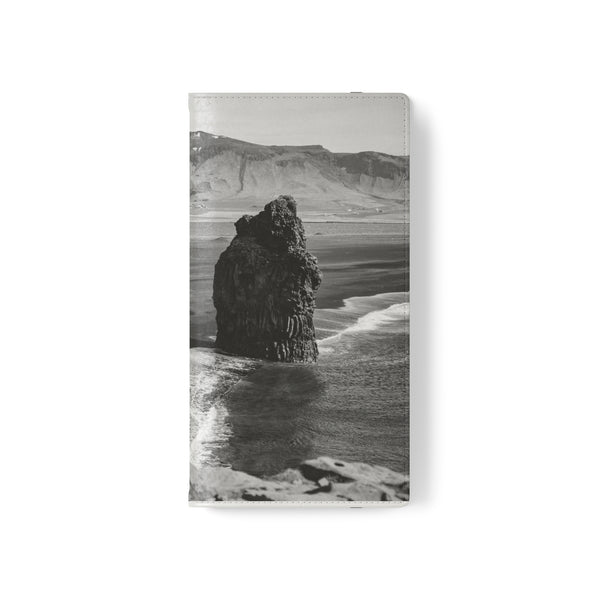 Iceland’s Black Sands in Monochrome Majesty- Flip Cases Printify Phone Case - Tracy McCrackin Photography