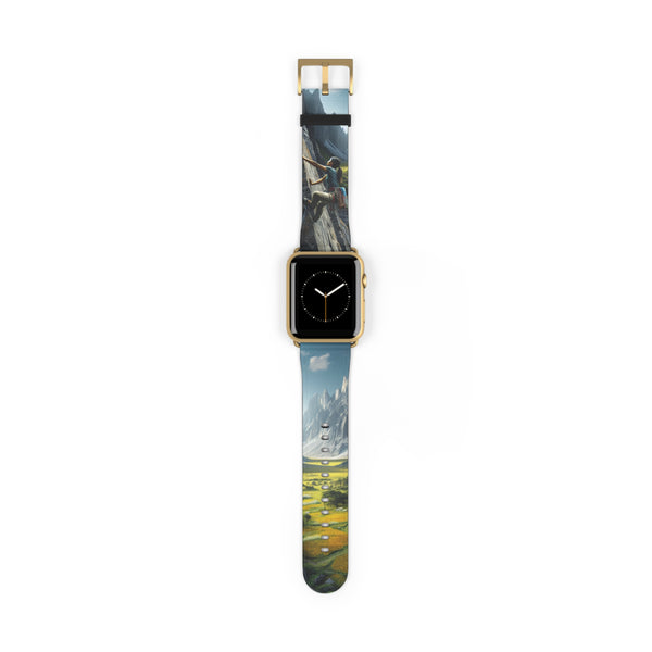 It's Time To Go ClimbnVibes Rock Climbing Watch Band 42 - 45 mm / Gold Matte Printify Accessories - Tracy McCrackin Photography