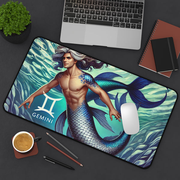 Gemini Merman Desk Mat 12" × 18" Printify Home Decor - Tracy McCrackin Photography