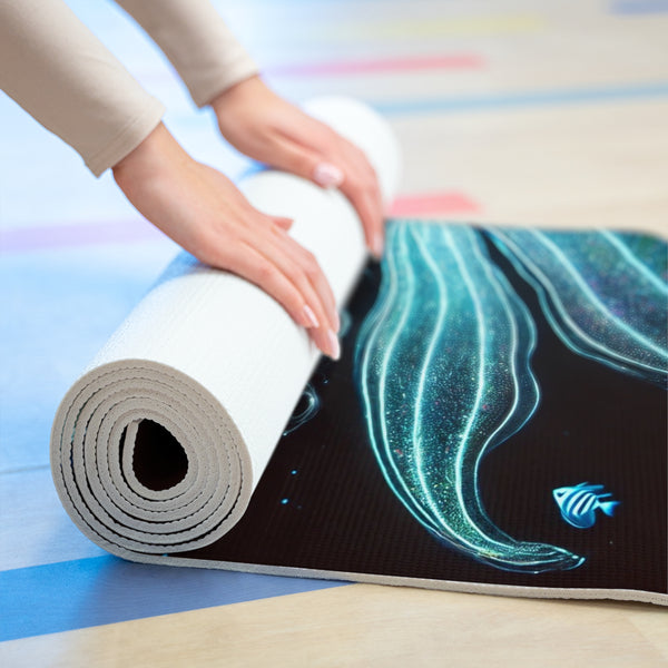 Futuristic Cyber Mermaid Foam Yoga Mat 24” x 72” Printify Home Decor - Tracy McCrackin Photography