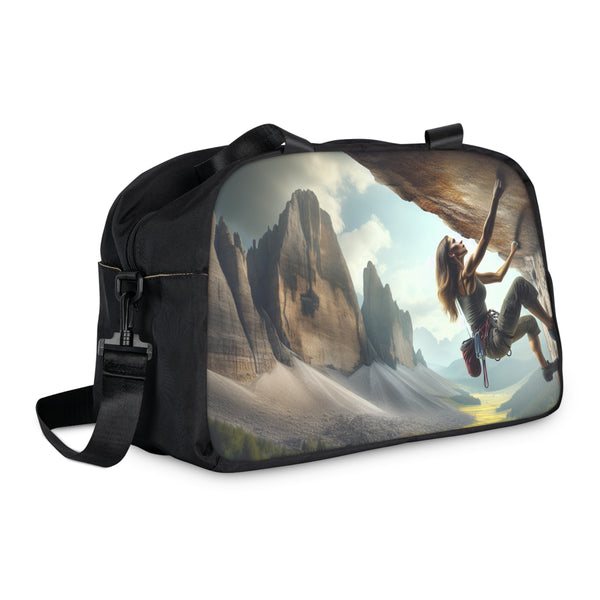 Edge Of Adventure Fitness Handbag 12.4" x 13.3" / Black Printify Bags - Tracy McCrackin Photography