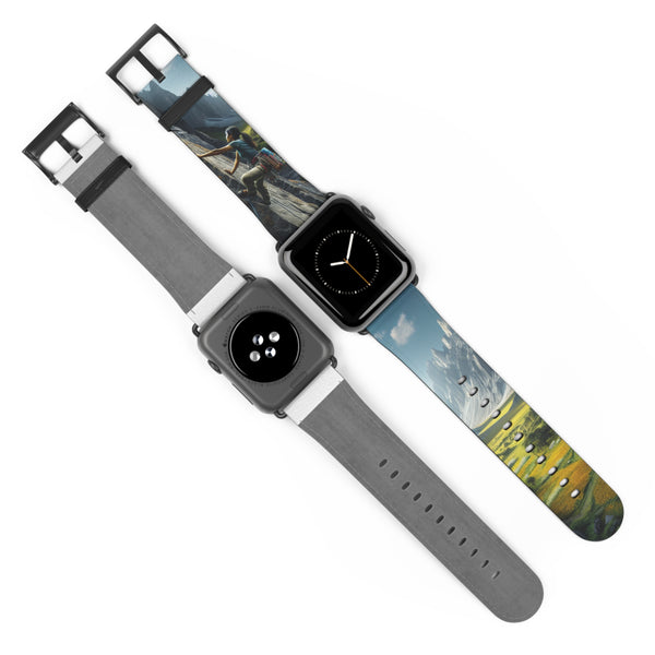 It's Time To Go ClimbnVibes Rock Climbing Watch Band 38 - 41 mm / Black Matte Printify Accessories - Tracy McCrackin Photography