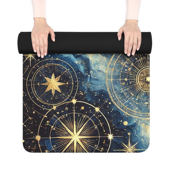 Spaced Out Constellation Rubber Yoga Mat 24” x 70” Printify Home Decor - Tracy McCrackin Photography