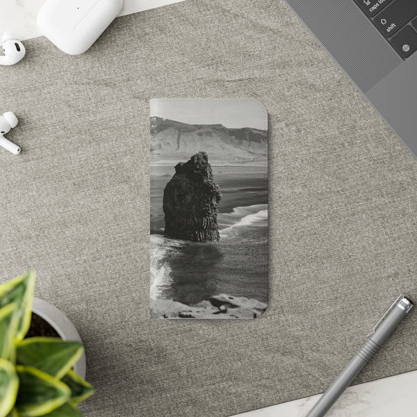 Iceland’s Black Sands in Monochrome Majesty- Flip Cases Printify Phone Case - Tracy McCrackin Photography