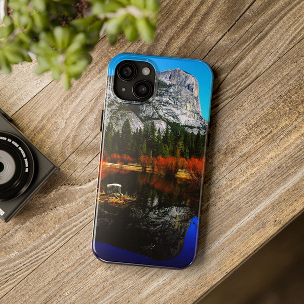 Mirror Lake, Yosemite Tough Phone Cases iPhone 15 Plus Printify Phone Case - Tracy McCrackin Photography