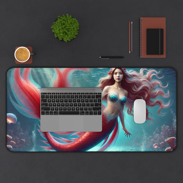 Tropical Goddess: Vibrant Mermaid Computer Pad 12" × 18" Printify Home Decor - Tracy McCrackin Photography