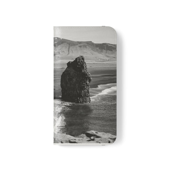 Iceland’s Black Sands in Monochrome Majesty- Flip Cases Printify Phone Case - Tracy McCrackin Photography