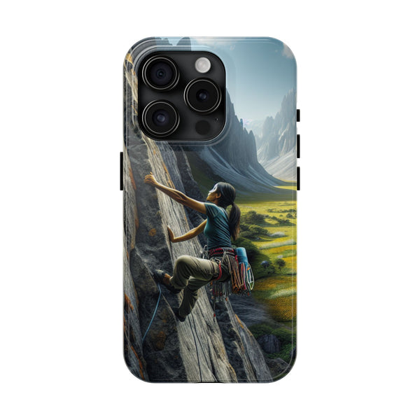Rock Climbing Elation! Tough Phone Cases iPhone 15 Pro Printify Phone Case - Tracy McCrackin Photography