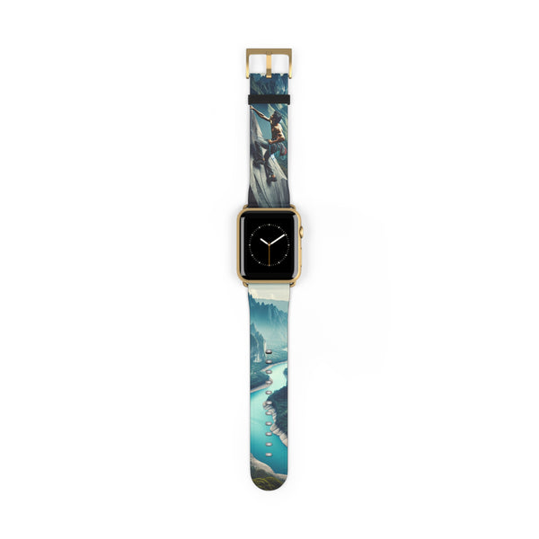 Make Time For Your Dreams Good Vibes Rock Climbing Watch Band 42 - 45 mm / Gold Matte Printify Accessories - Tracy McCrackin Photography
