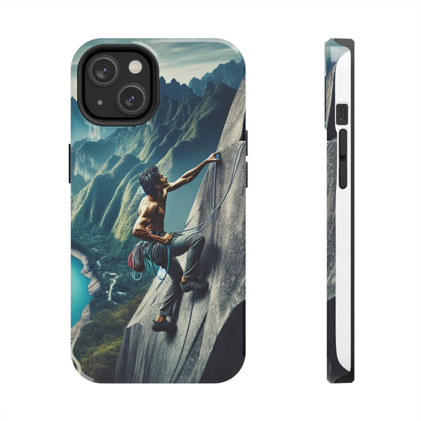 Summit Edge: Climbing Above the Serpent Rive Tough Phone Cases iPhone 14 Printify Phone Case - Tracy McCrackin Photography