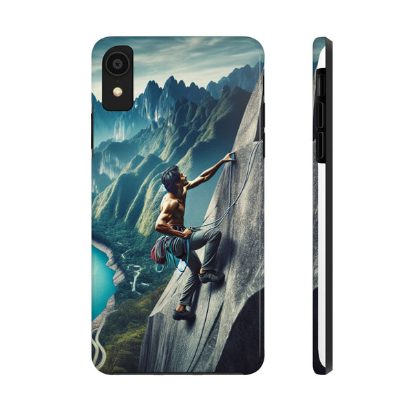 Summit Edge: Climbing Above the Serpent Rive Tough Phone Cases iPhone XR Printify Phone Case - Tracy McCrackin Photography
