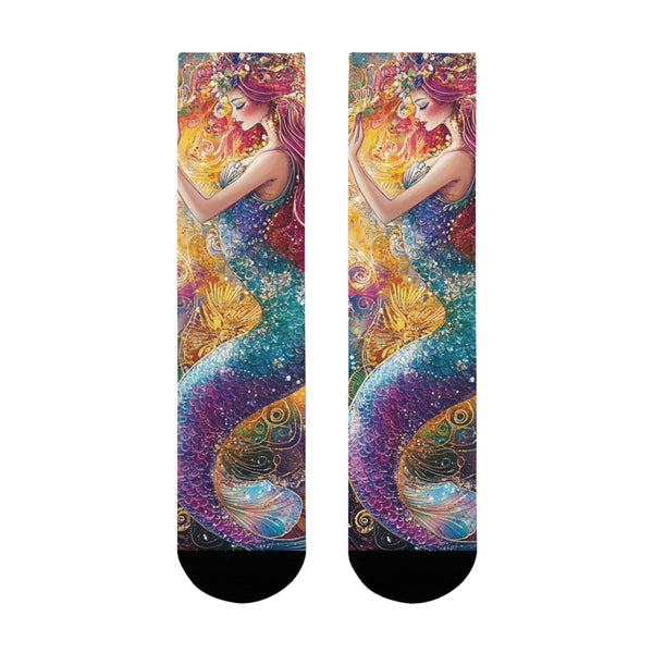 Rainbow Mermaid Dreams: Vibrant Fantasy Socks S Printify All Over Prints - Tracy McCrackin Photography
