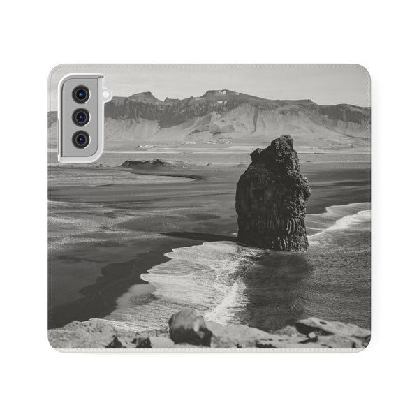 Iceland’s Black Sands in Monochrome Majesty- Flip Cases Samsung Galaxy S21 Printify Phone Case - Tracy McCrackin Photography