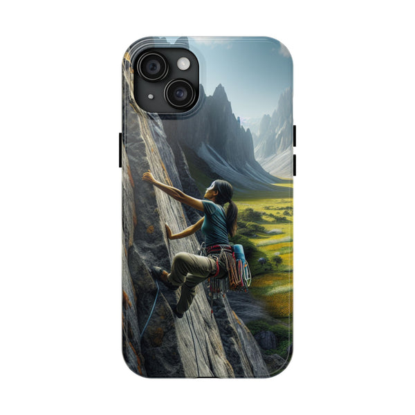 Rock Climbing Elation! Tough Phone Cases iPhone 15 Plus Printify Phone Case - Tracy McCrackin Photography