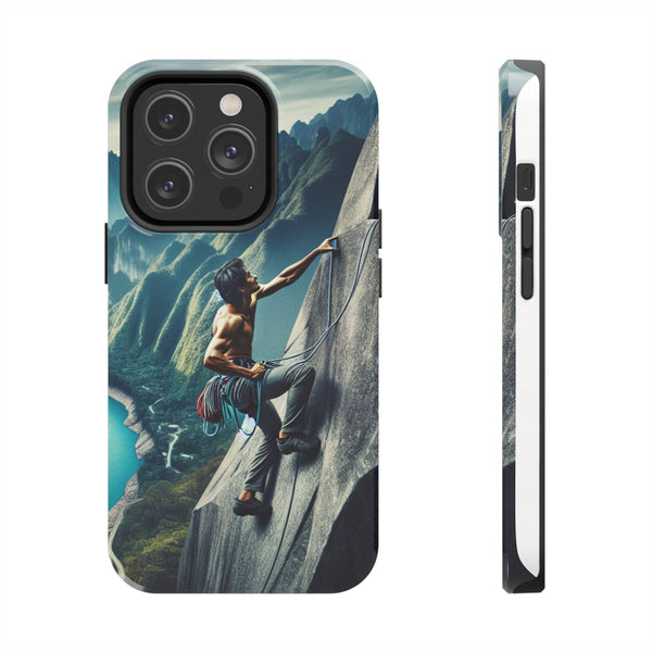 Summit Edge: Climbing Above the Serpent Rive Tough Phone Cases iPhone 14 Pro Printify Phone Case - Tracy McCrackin Photography