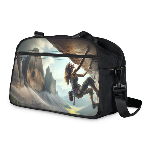 Edge Of Adventure Fitness Handbag 12.4" x 13.3" / Black Printify Bags - Tracy McCrackin Photography