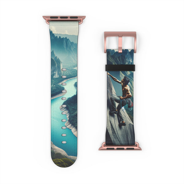 Make Time For Your Dreams Good Vibes Rock Climbing Watch Band 38 - 41 mm / Black Matte Printify Accessories - Tracy McCrackin Photography