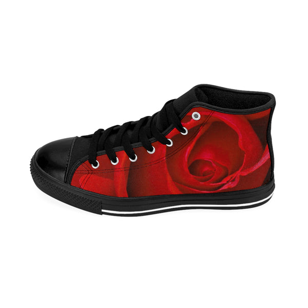 Custom Rose Women's High-top Sneakers US 6 / Black sole Printify Shoes - Tracy McCrackin Photography