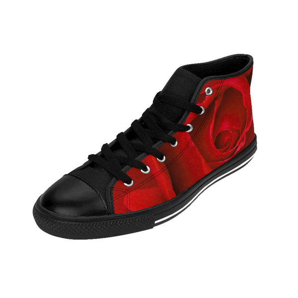 Custom Rose Women's High-top Sneakers US 6 / Black sole Printify Shoes - Tracy McCrackin Photography