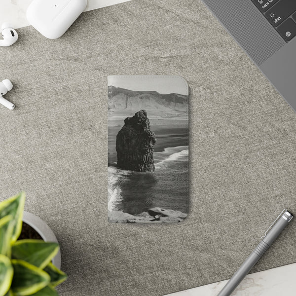 Iceland’s Black Sands in Monochrome Majesty- Flip Cases Printify Phone Case - Tracy McCrackin Photography
