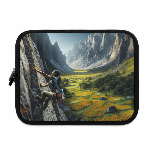 The Epic Climb of a Rock Warrior - Laptop Sleeve Black / 10" Printify Laptop Sleeve - Tracy McCrackin Photography