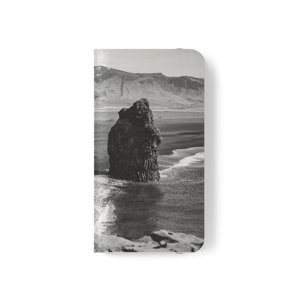 Iceland’s Black Sands in Monochrome Majesty- Flip Cases Printify Phone Case - Tracy McCrackin Photography