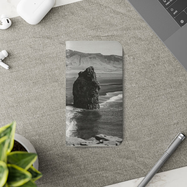 Iceland’s Black Sands in Monochrome Majesty- Flip Cases Printify Phone Case - Tracy McCrackin Photography