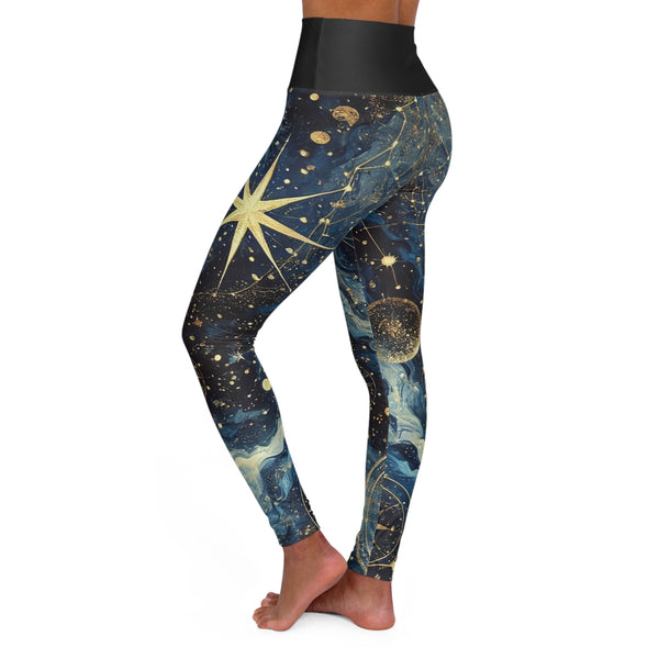 Spaced Out Constellation High Waisted Yoga Leggings (AOP) XS Printify All Over Prints - Tracy McCrackin Photography
